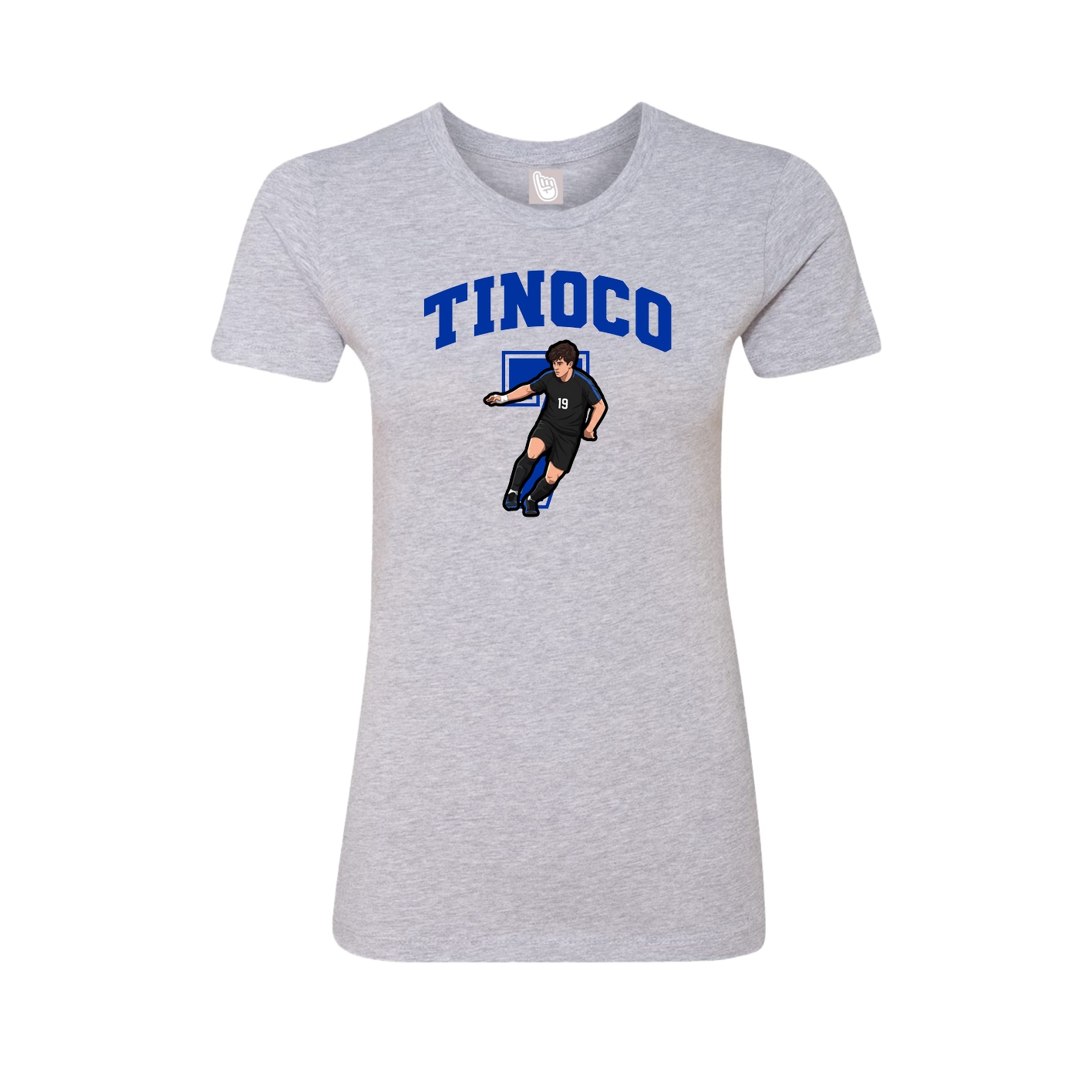 Fitted Women's Tee — Number in Grey