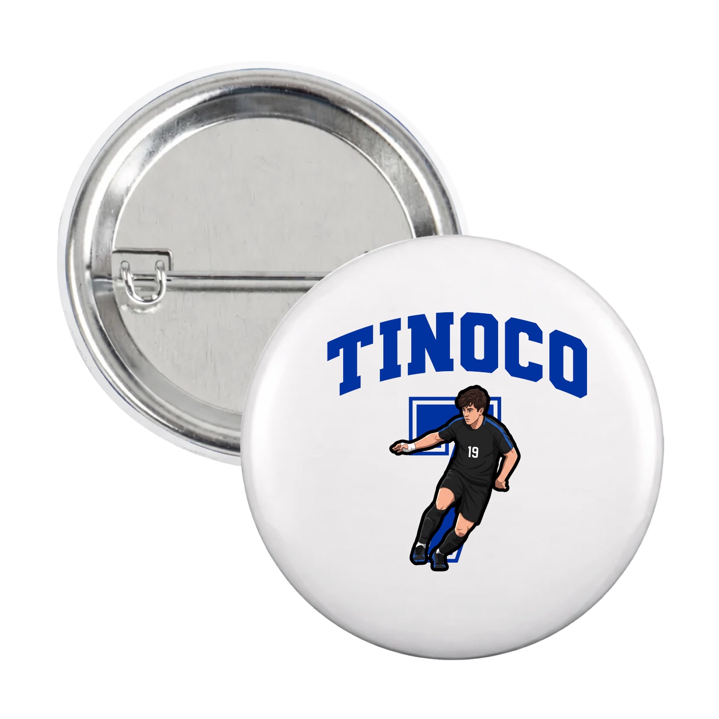 Game Day Button — Number in White