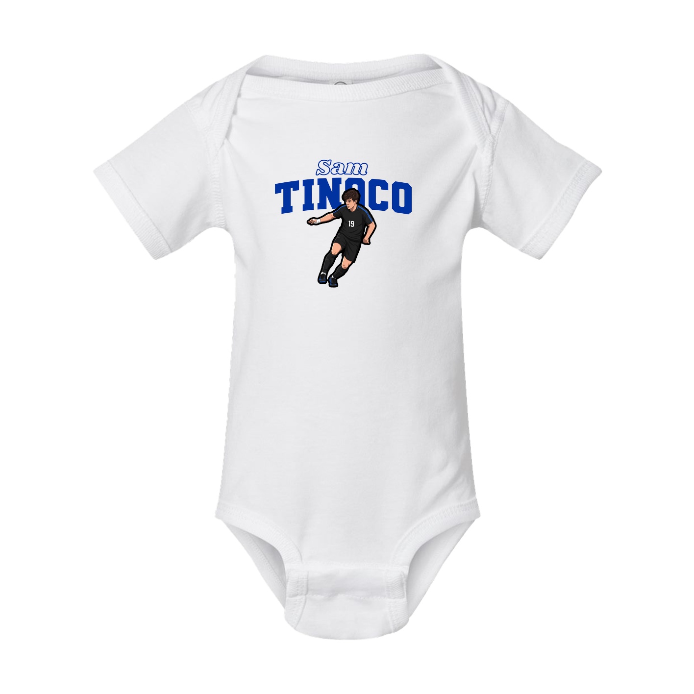 Baby Onesie — Name Arch in White