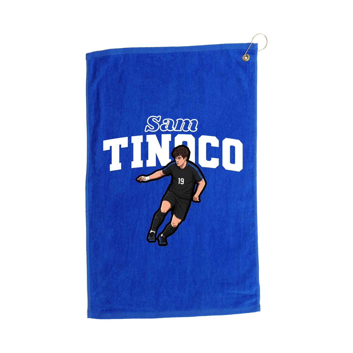Golf Towel — Name Arch in Royal