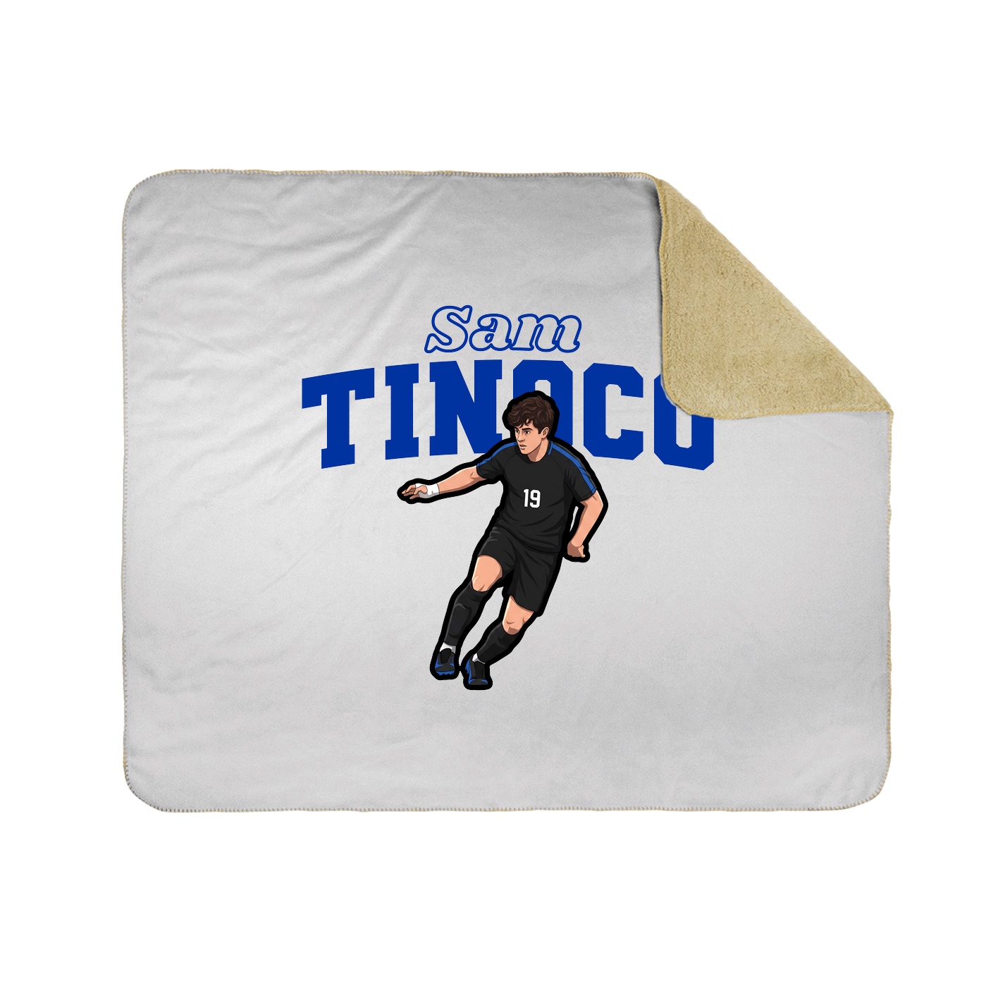 Throw Blanket — Name Arch in White