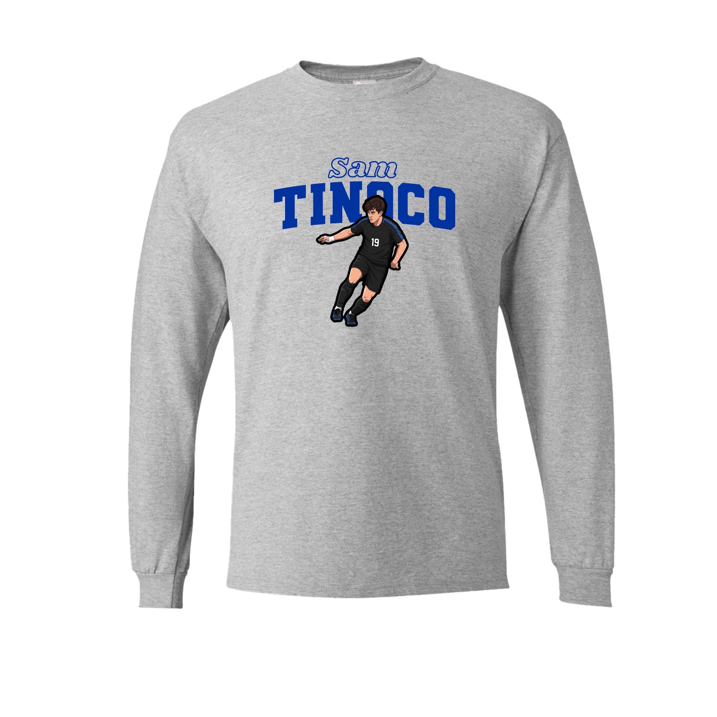 Long Sleeve Tee — Name Arch in Grey