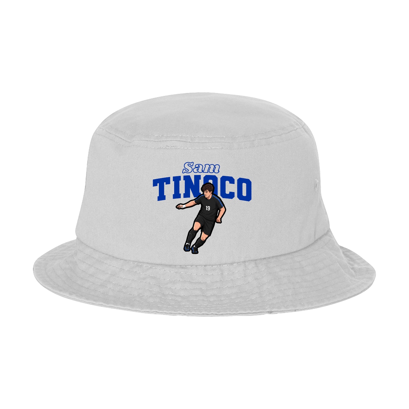 Bucket Cap — Name Arch in White