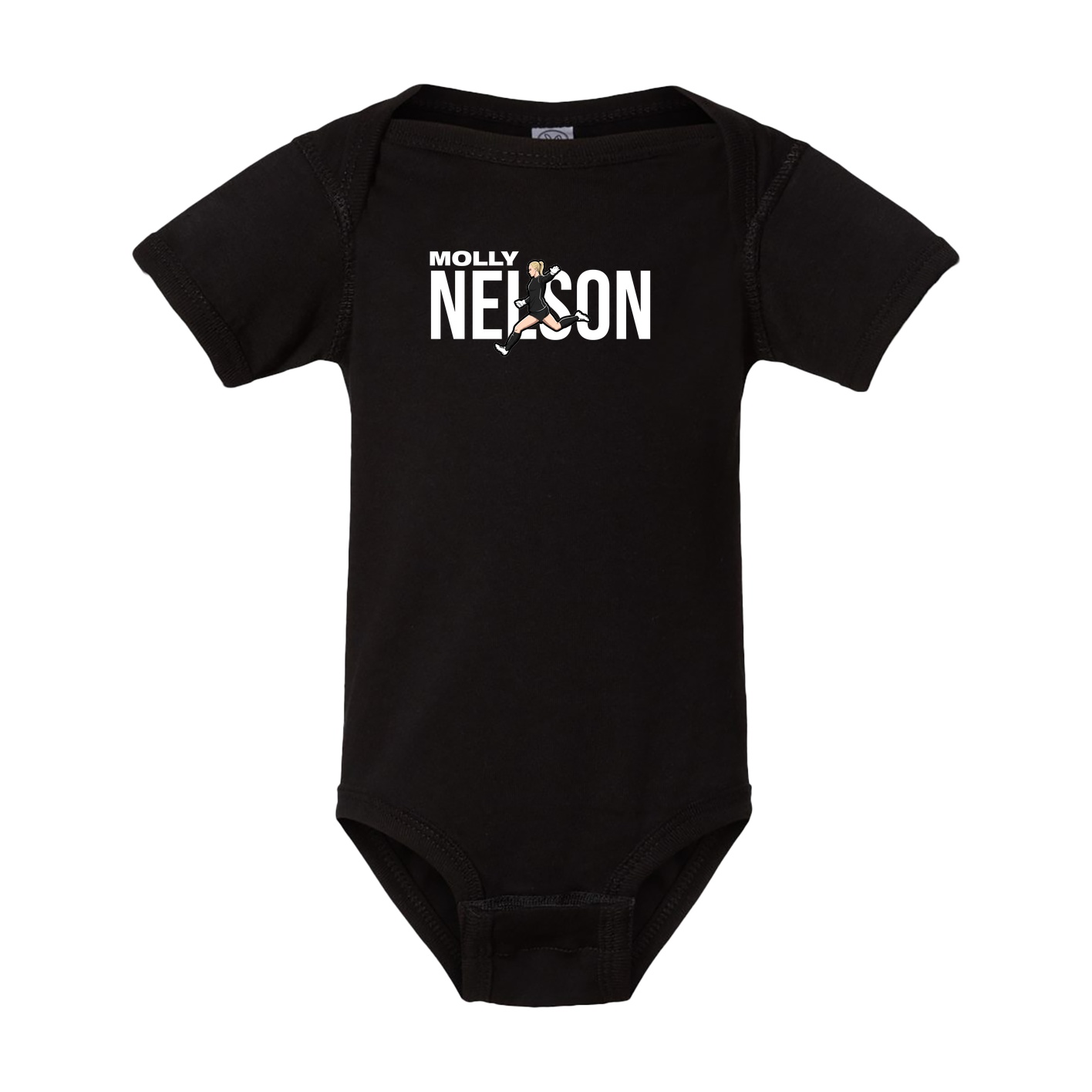 Baby Onesie — Player Name in Black