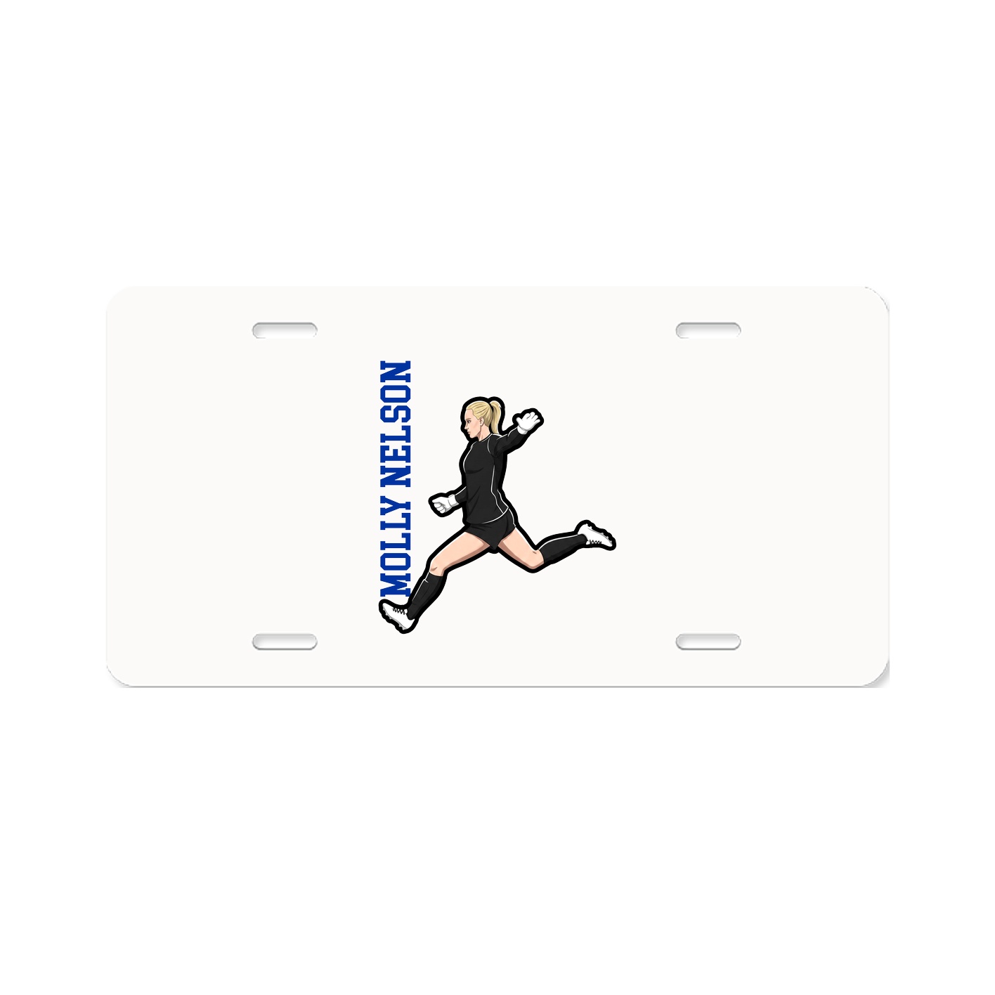 License Plate — Name Vertical in Classic