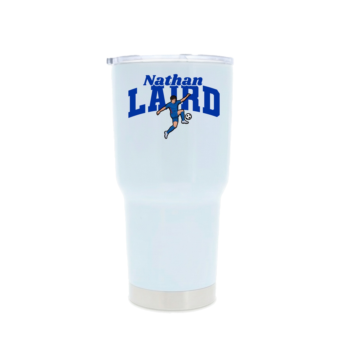 30oz Stainless Steel Tumbler — Signature Arch in White