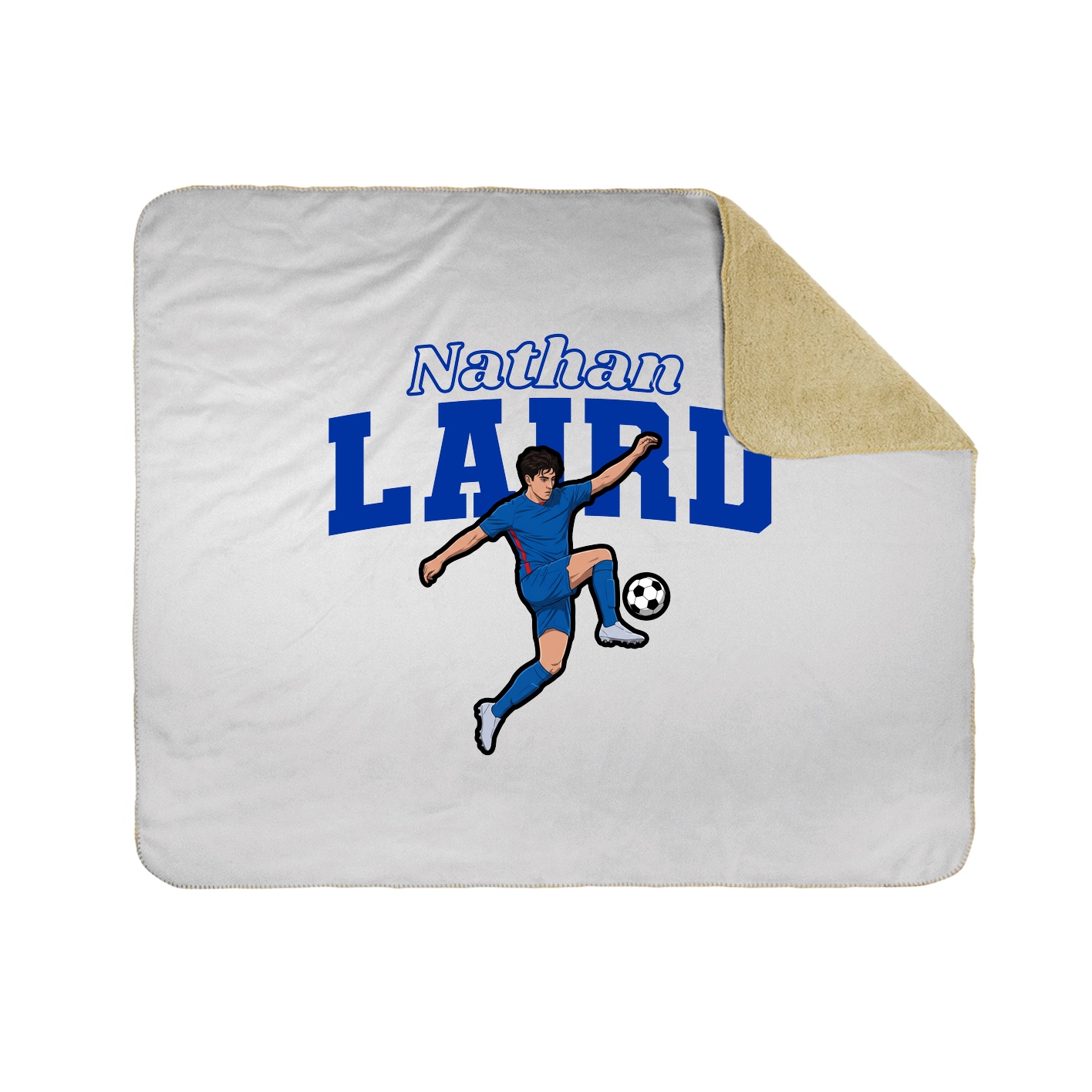 Throw Blanket — Name Arch in White