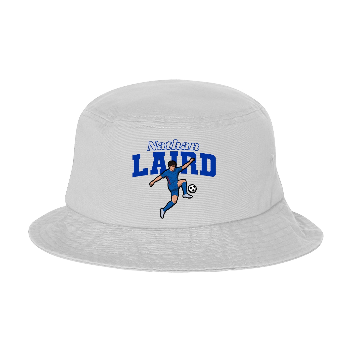 Bucket Cap — Name Arch in White