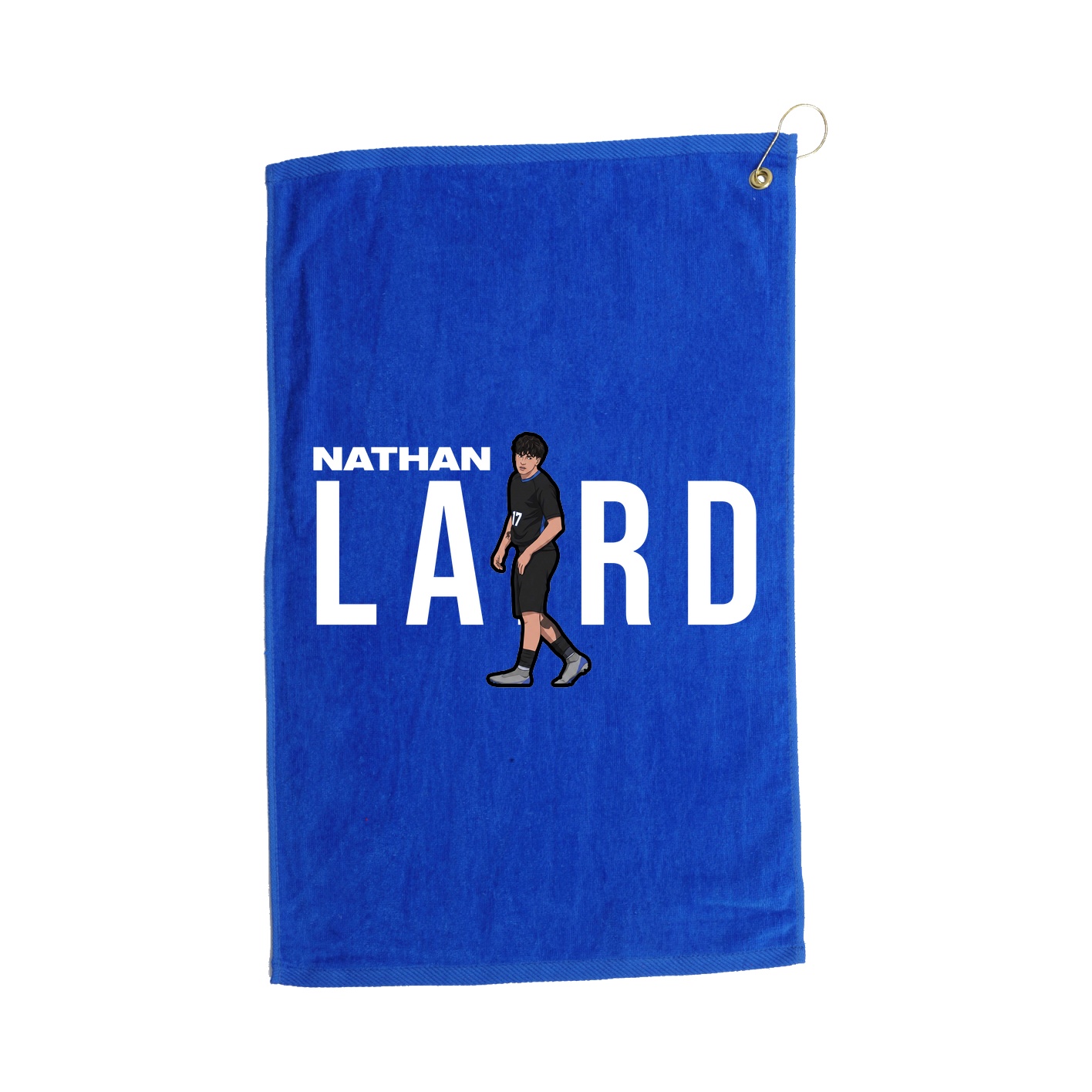 Golf Towel — Player Name in Royal