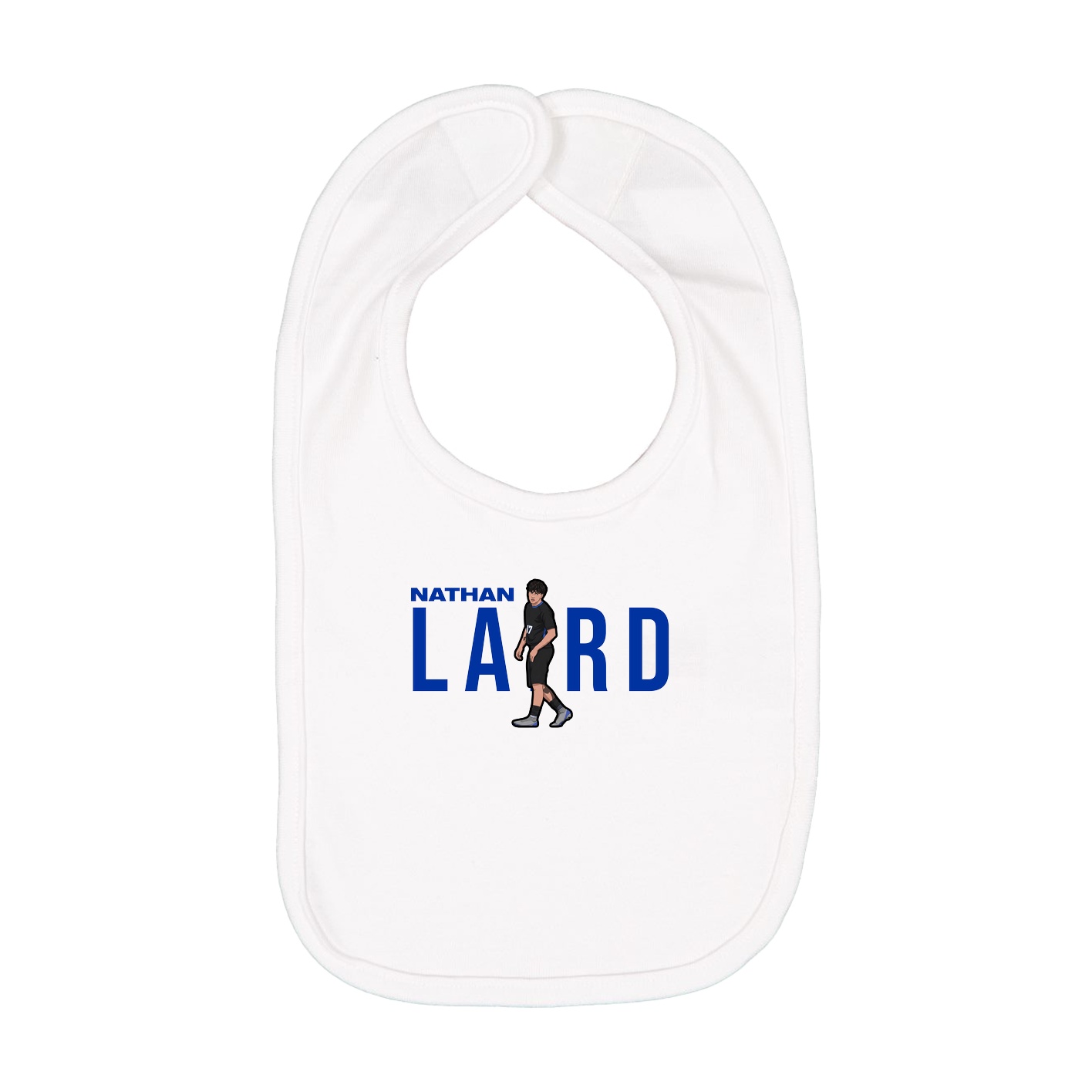 Infant Bib — Player Name in White
