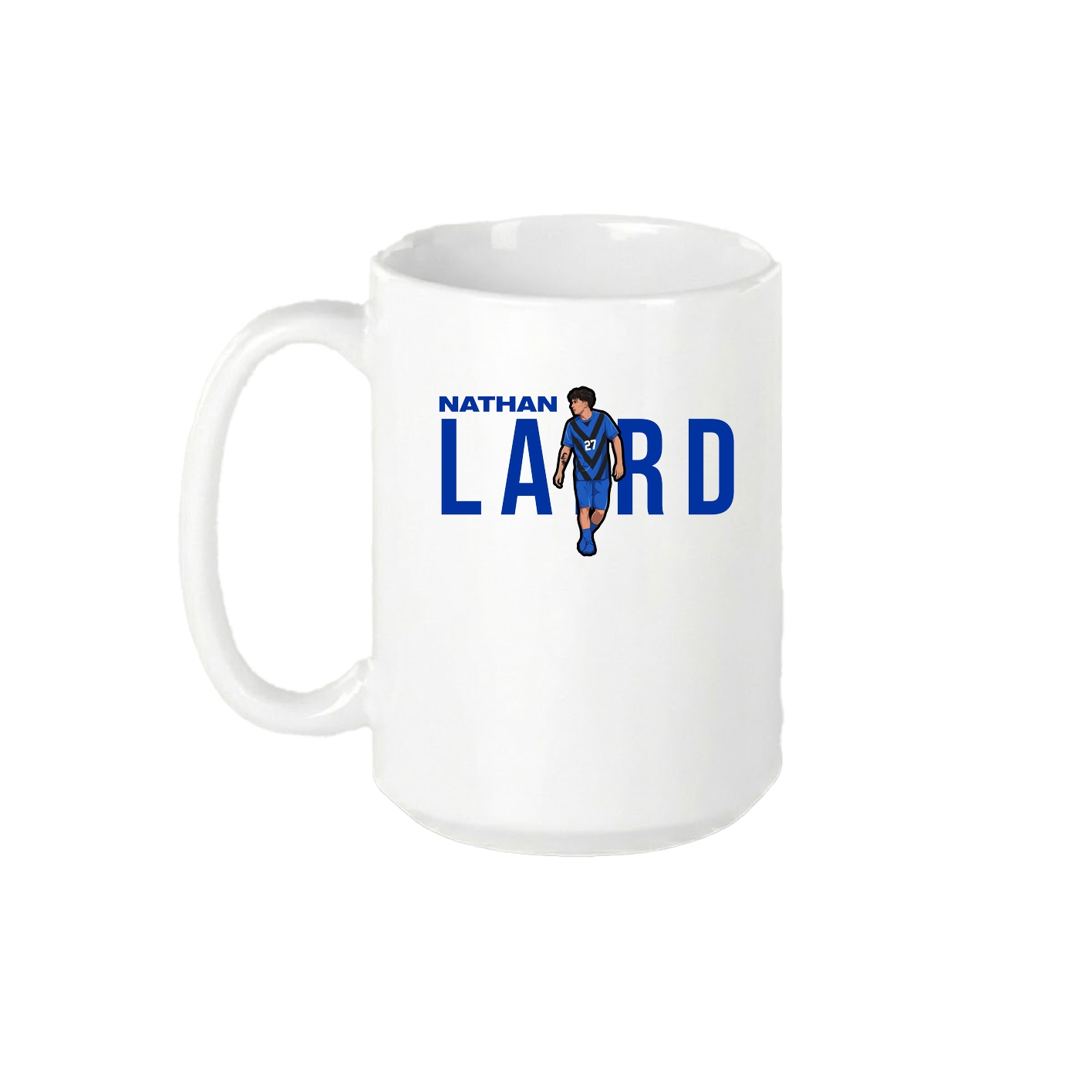 15oz Coffee Mug — Player Name in White