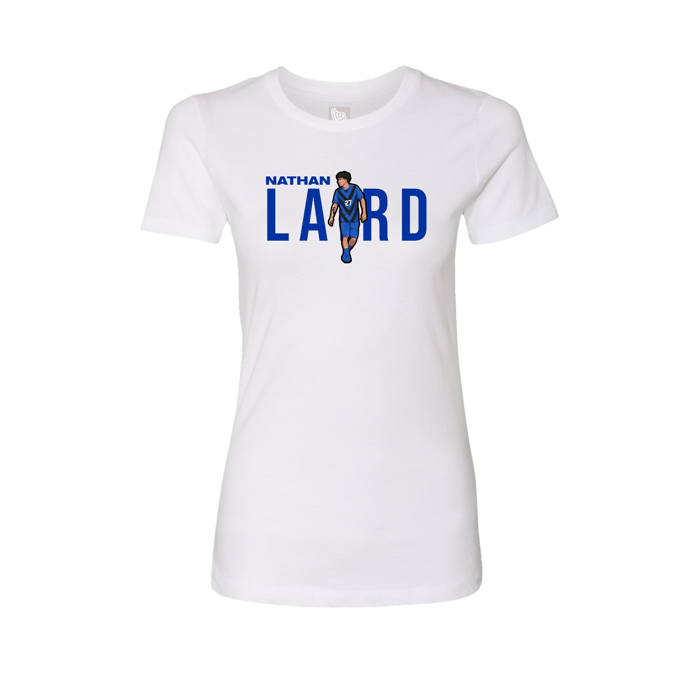 Fitted Women's Tee — Player Name in White