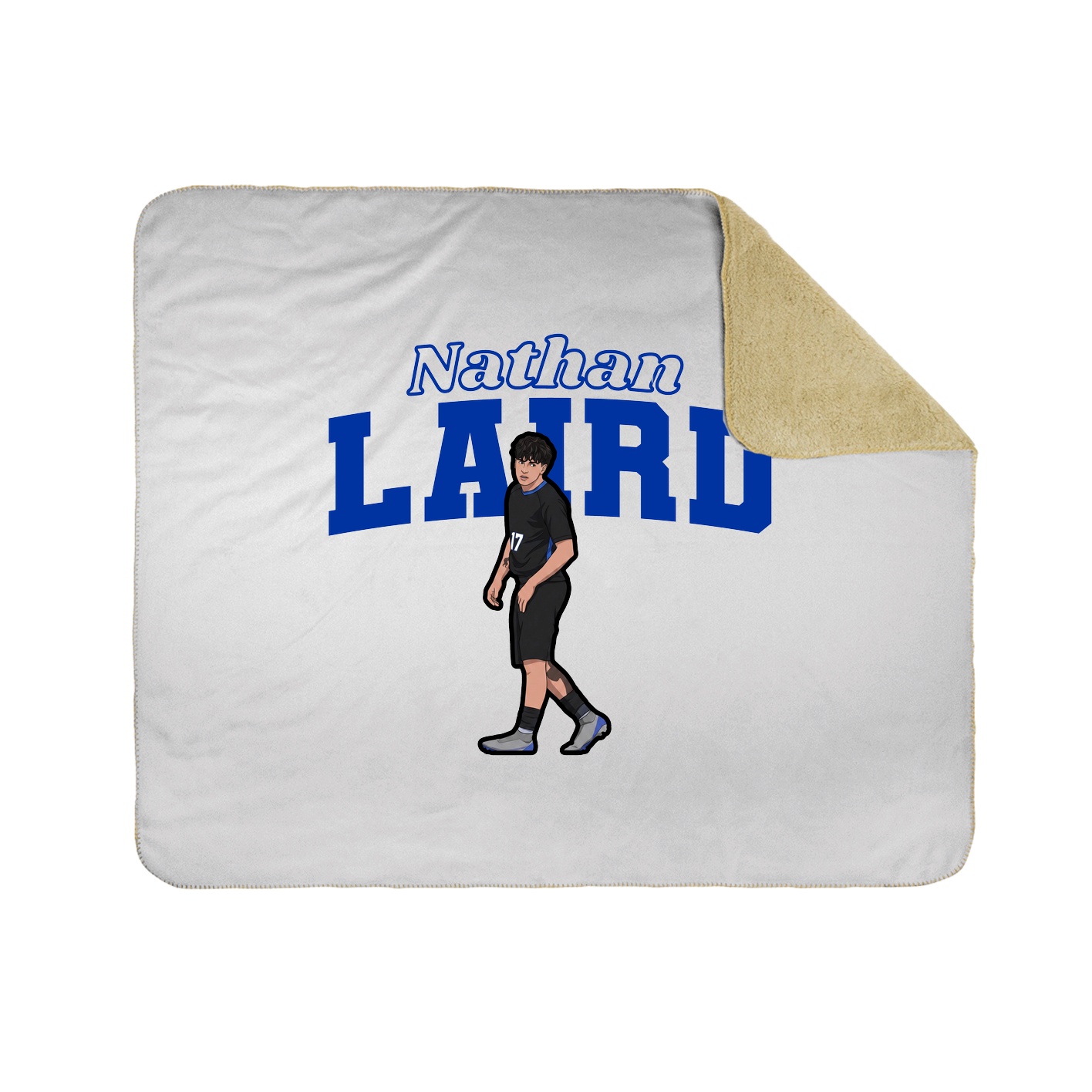 Throw Blanket — Name Arch in White