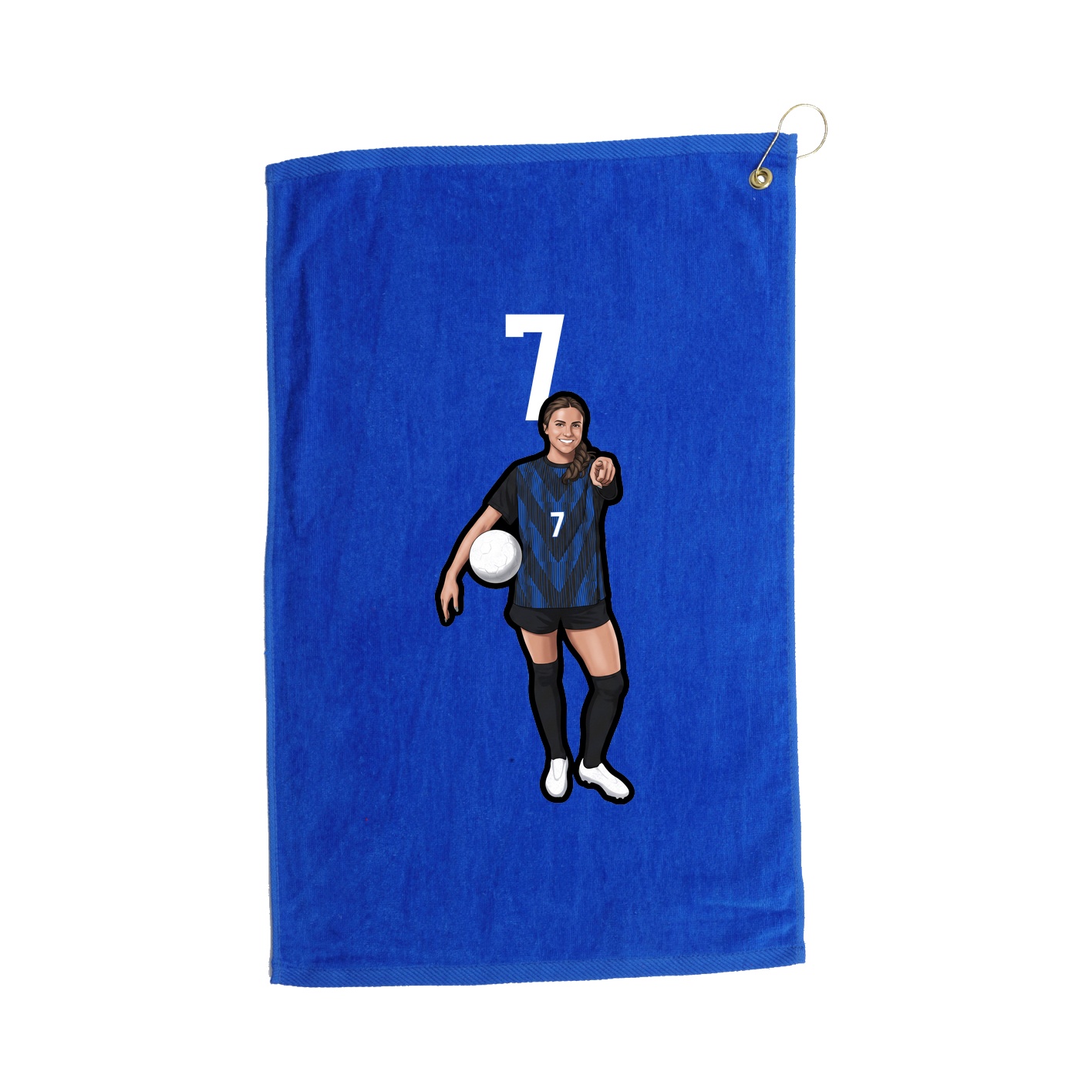 Golf Towel — Number Top in Royal