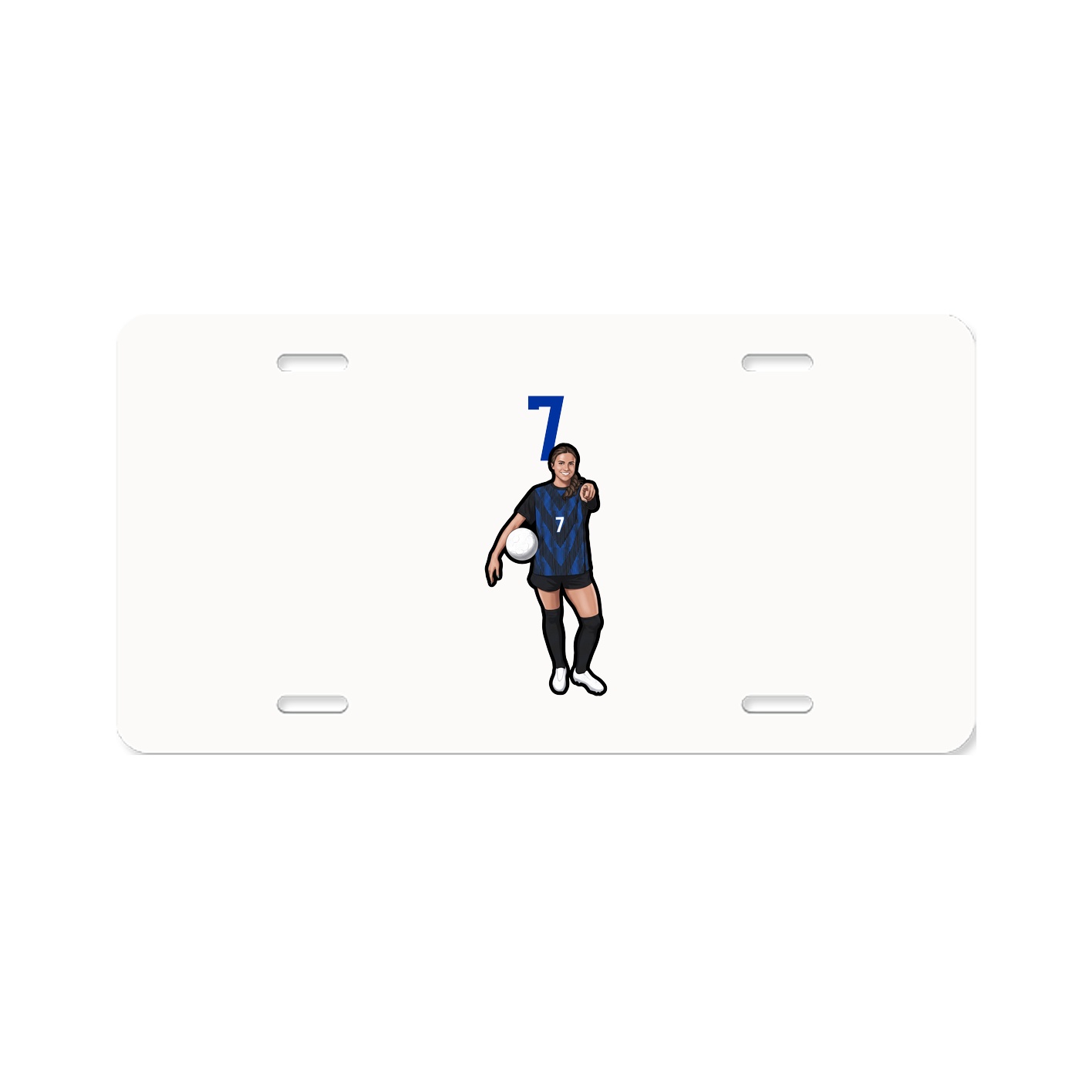 License Plate — Number Top in Classic