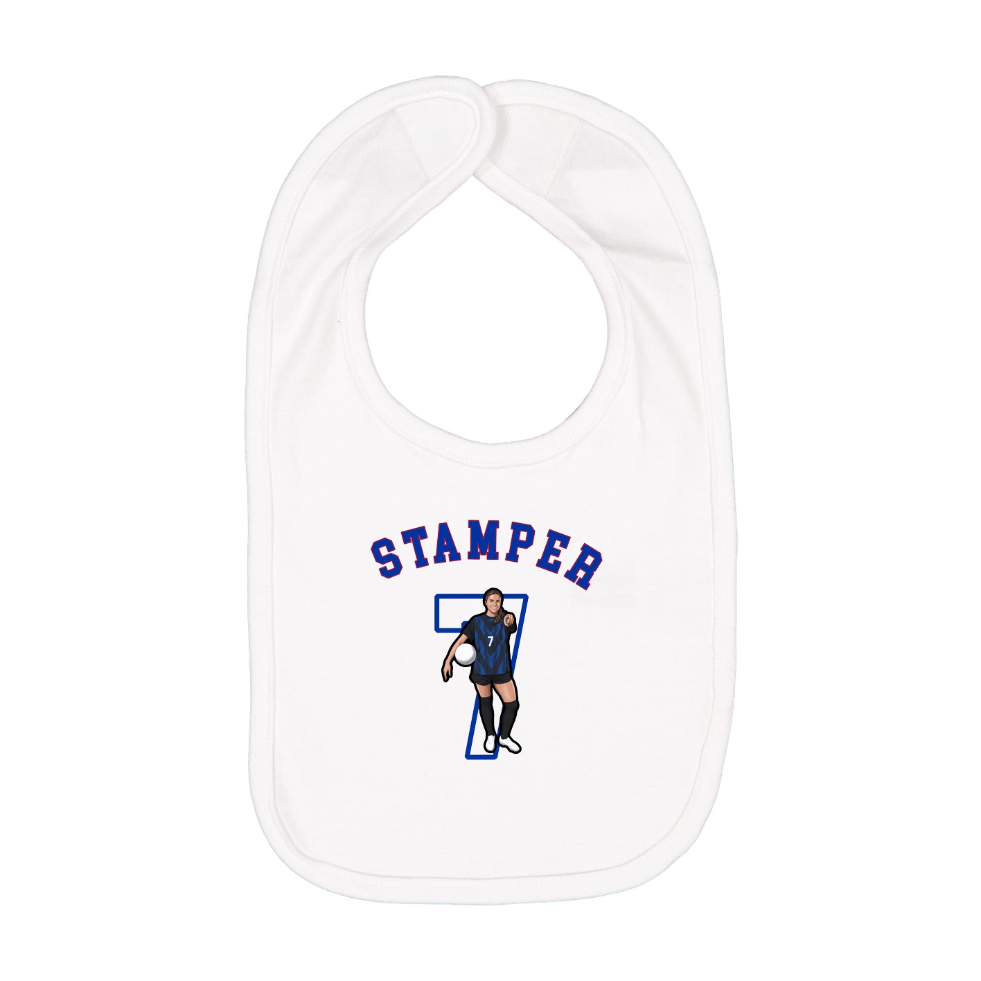 Infant Bib — Shirsey Arch in White
