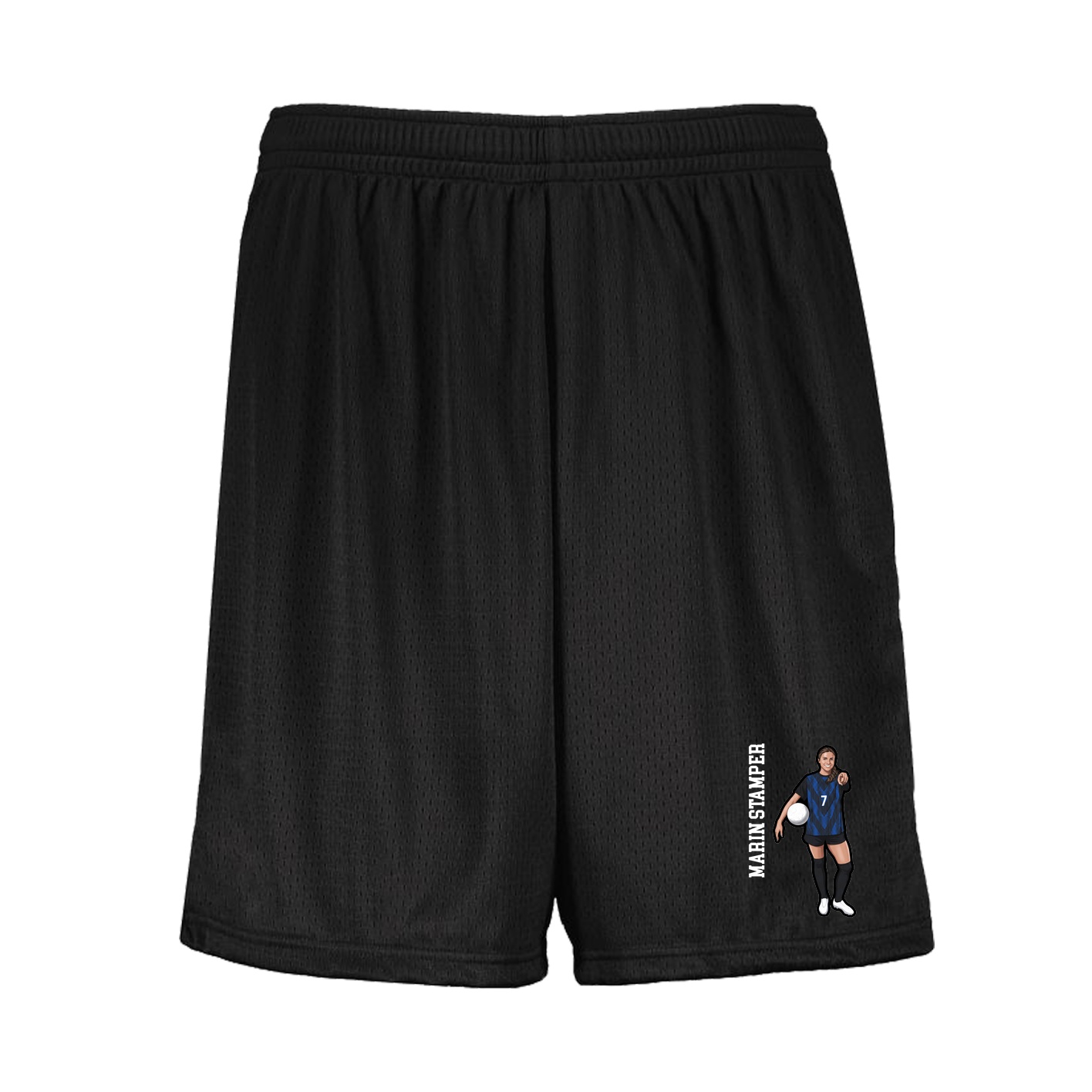 Shorts — Name Vertical in Black