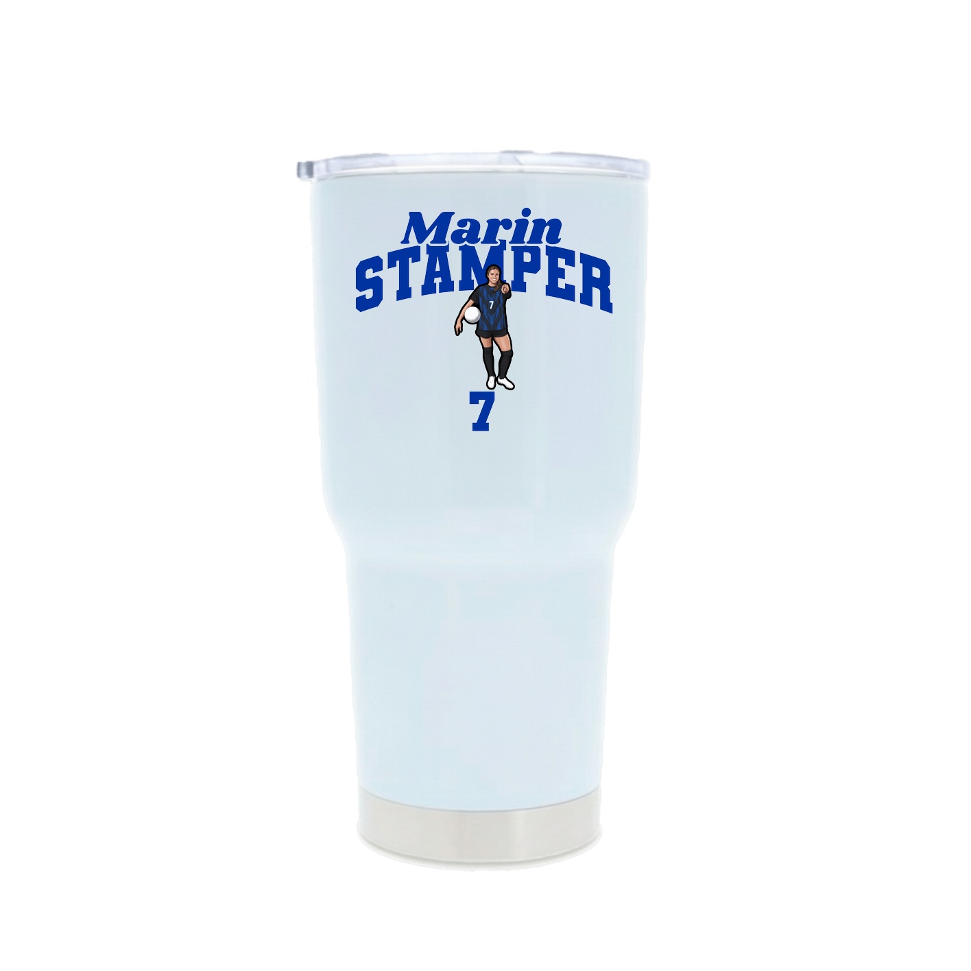 30oz Stainless Steel Tumbler — Signature Arch in White