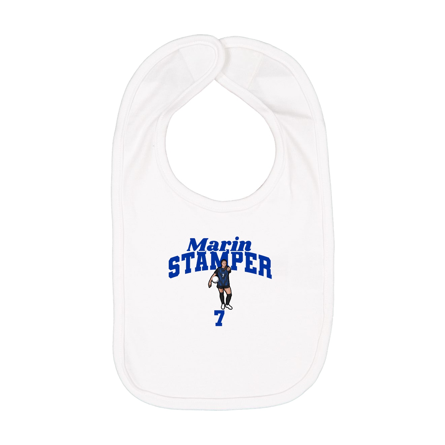Infant Bib — Signature Arch in White