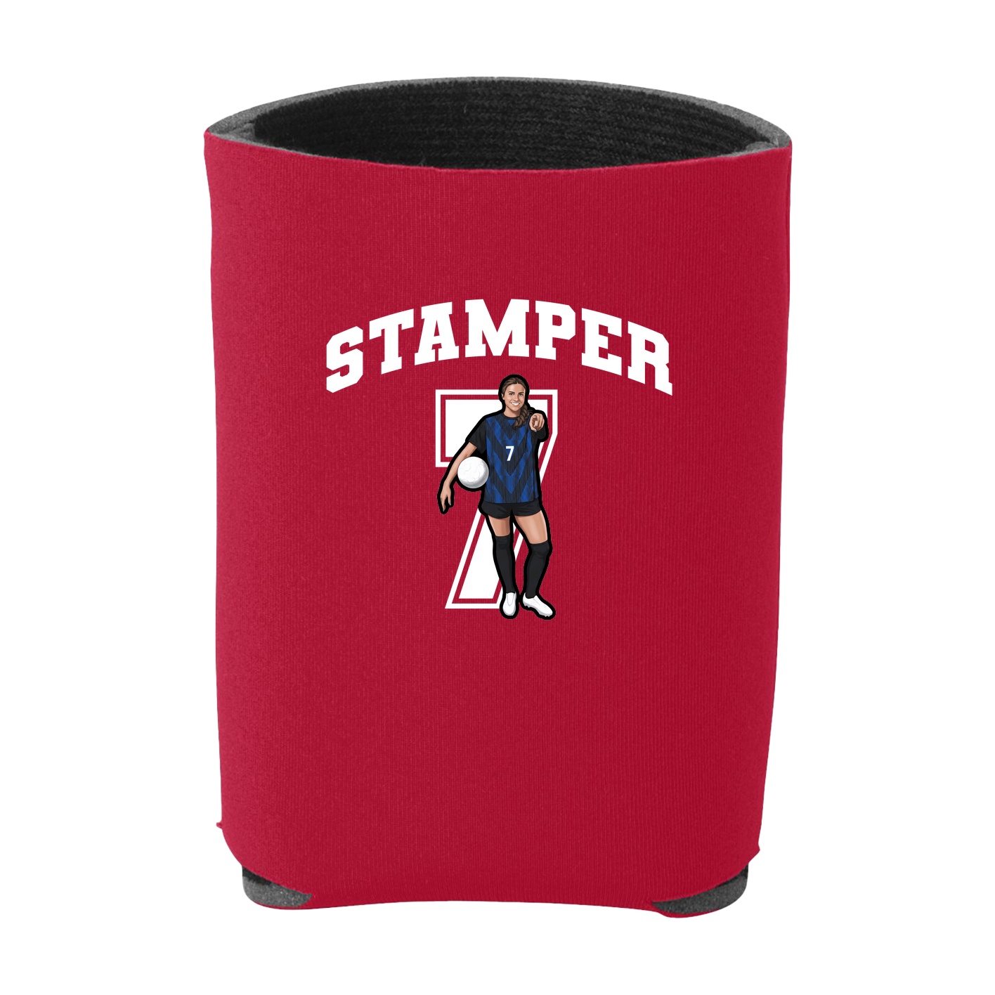 Can Holder — Number in Red