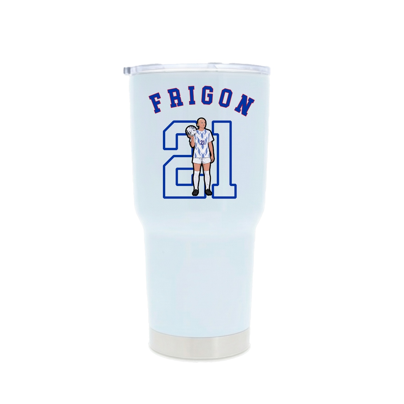 30oz Stainless Steel Tumbler — Shirsey Arch in White