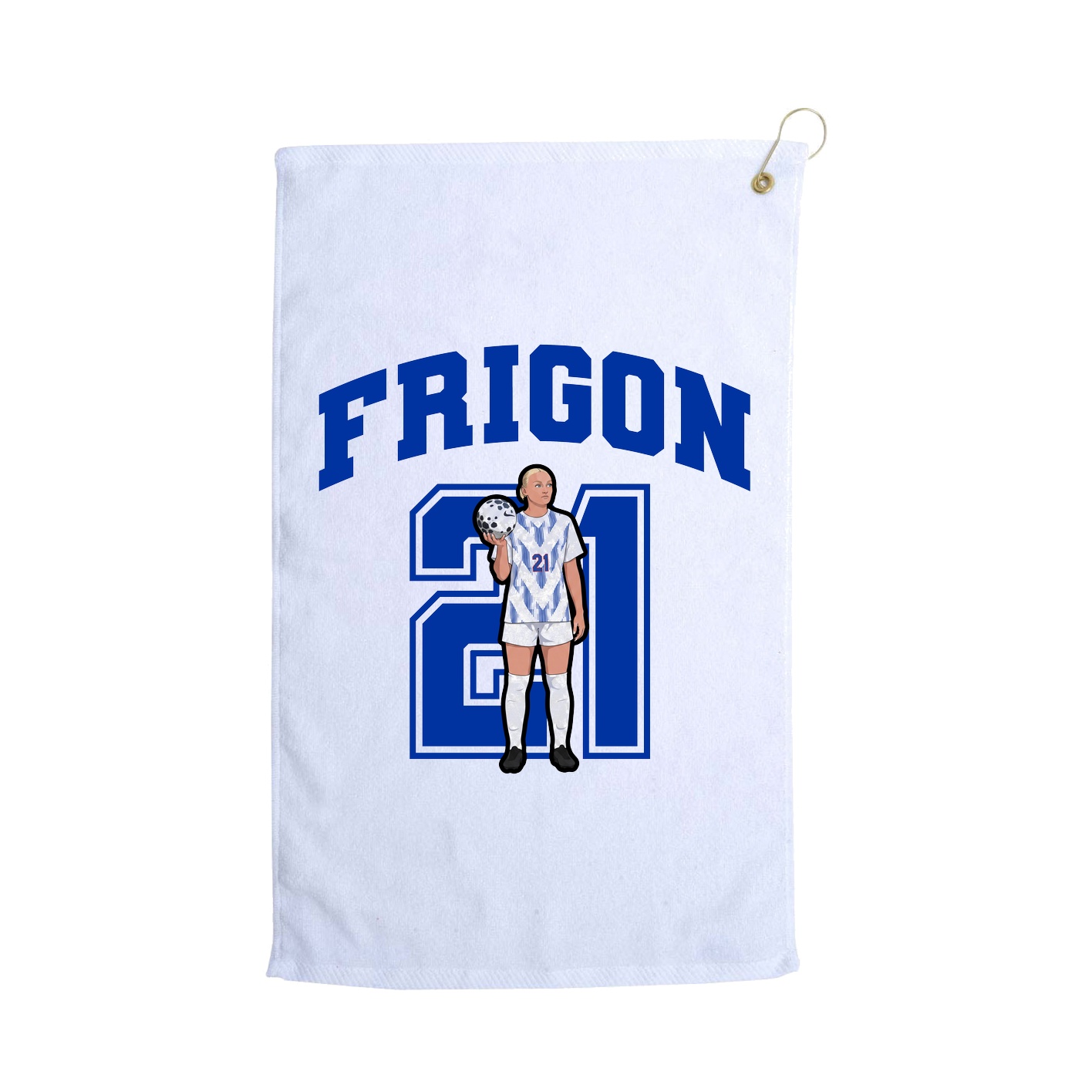 Golf Towel — Number in White