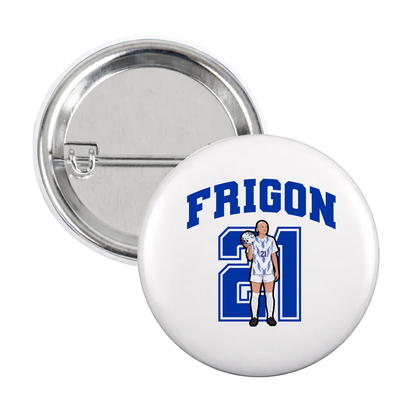 Game Day Button — Number in White