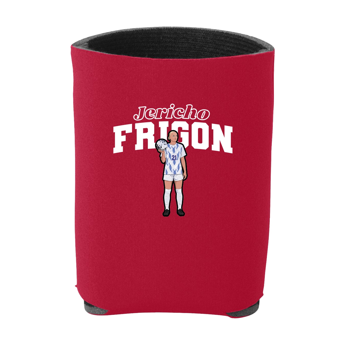 Can Holder — Name Arch in Red