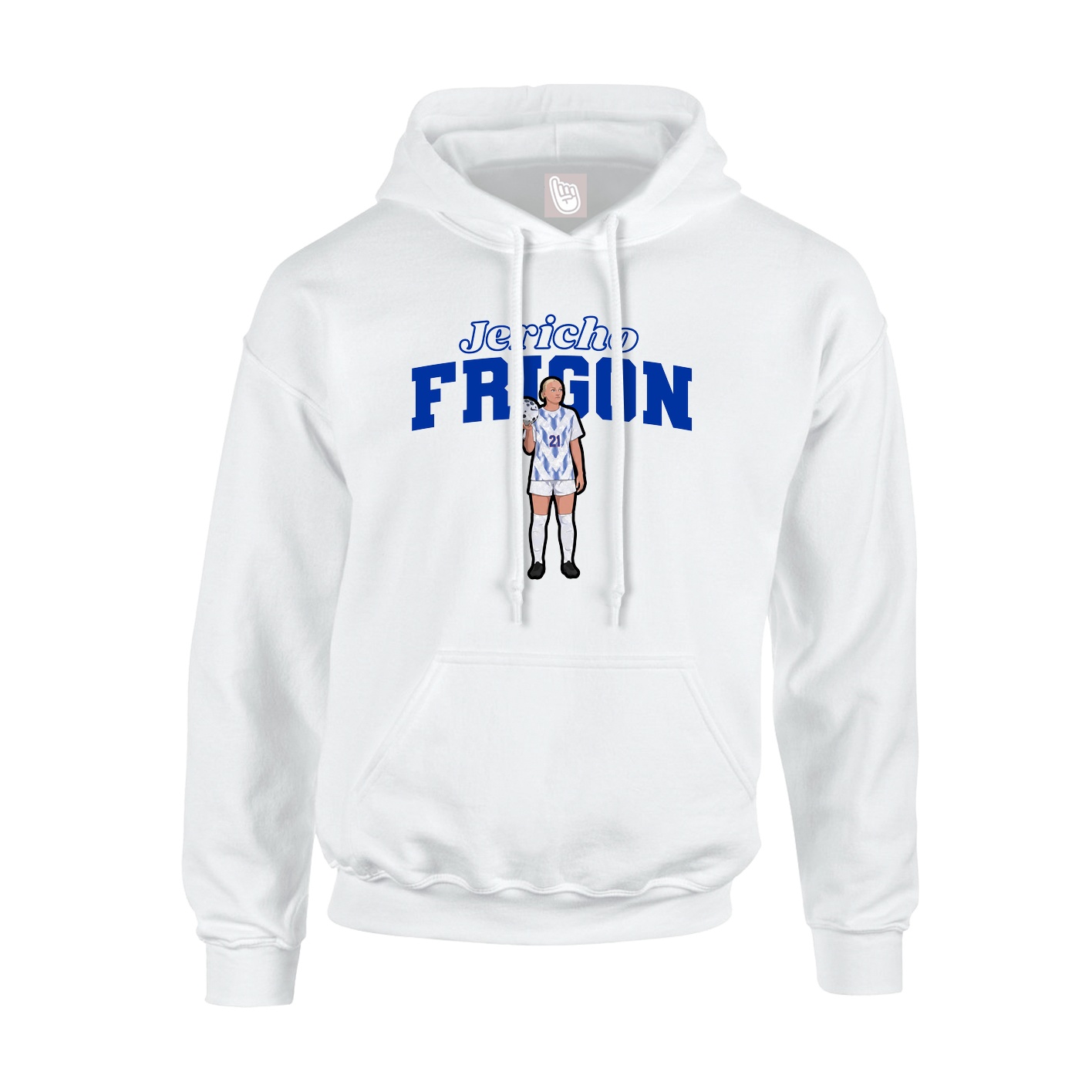 Hoodie — Name Arch in White