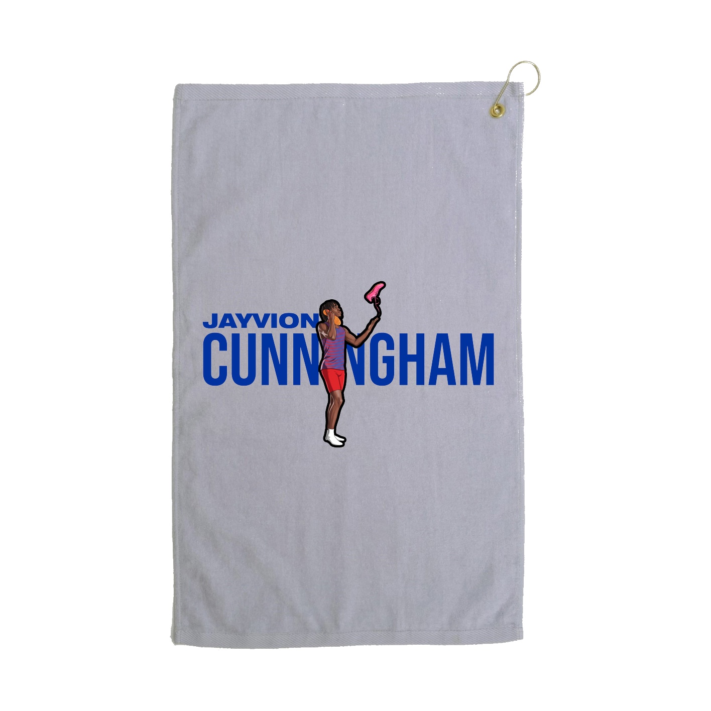 Golf Towel — Player Name in Grey