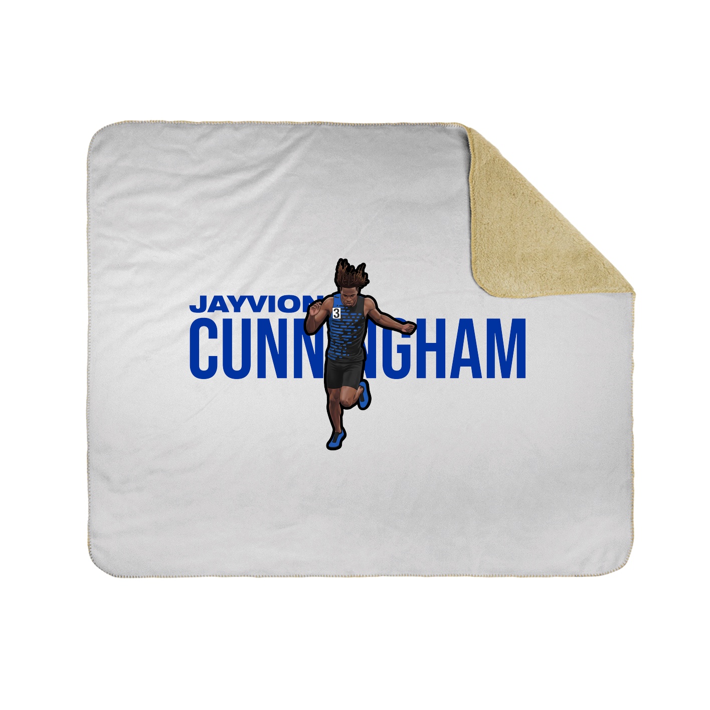 Throw Blanket — Player Name in White