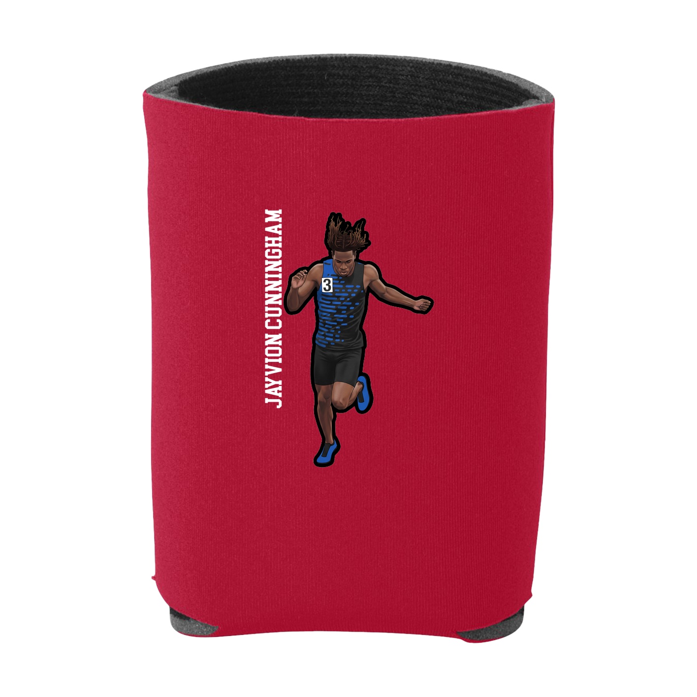 Can Holder — Name Vertical in Red