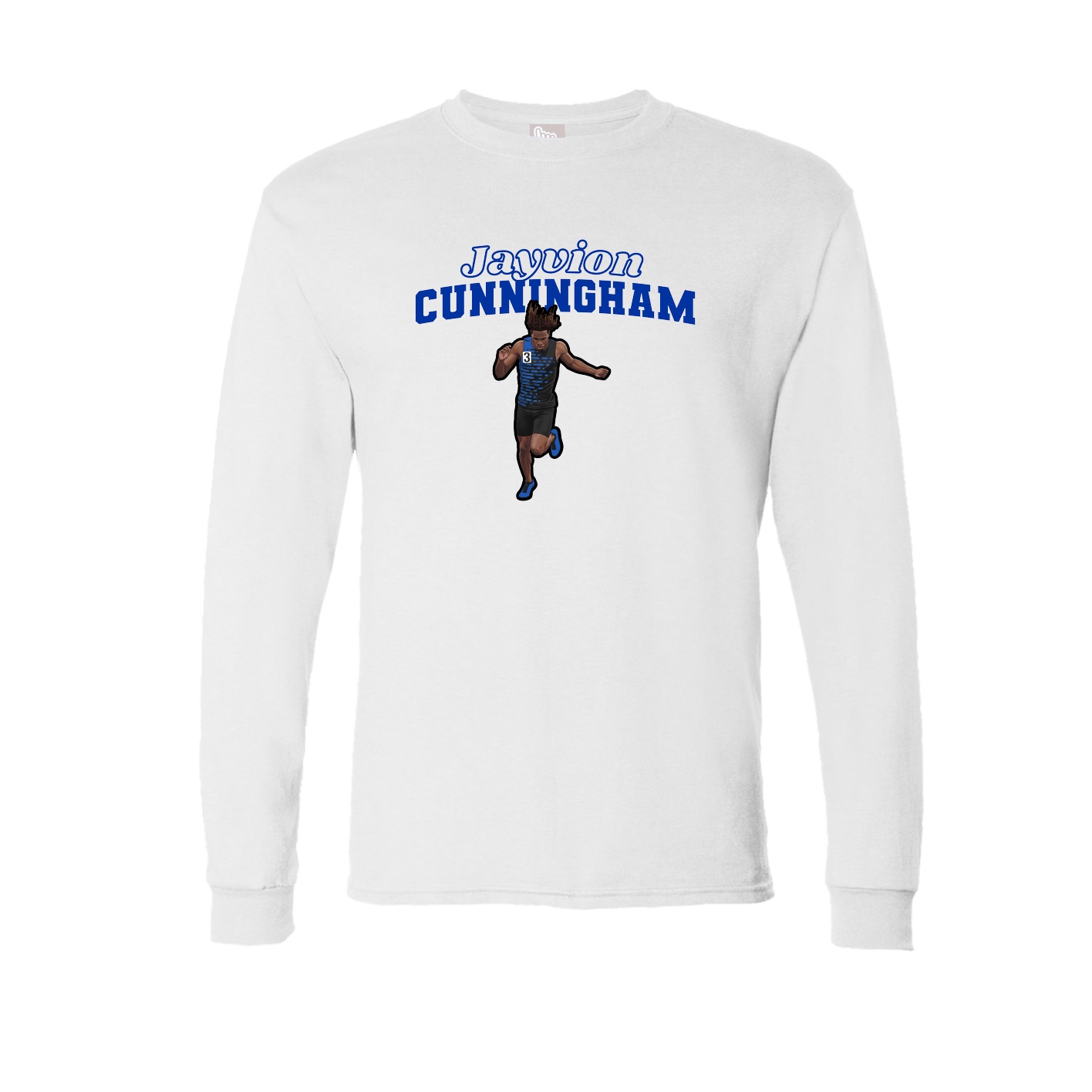 Long Sleeve Tee — Name Arch in White
