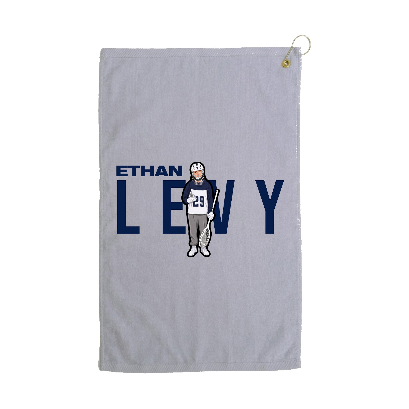 Golf Towel — Player Name in Grey
