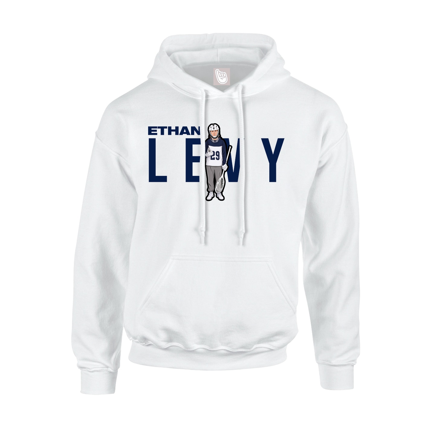 Youth Hoodie — Player Name in White