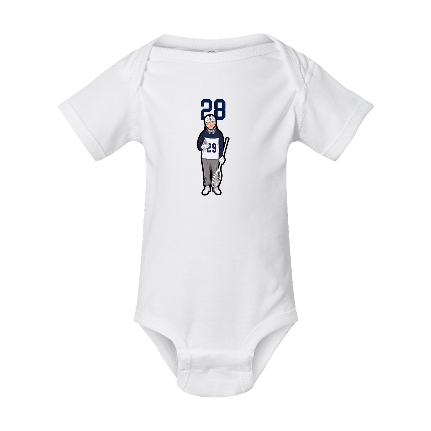 Baby Onesie — Number Top in White
