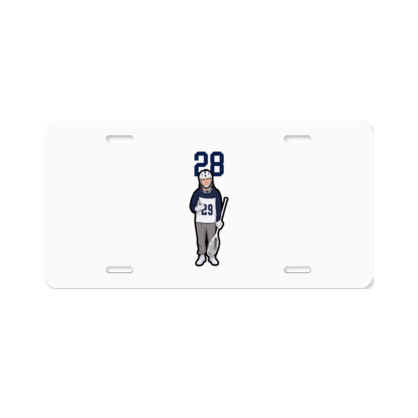 License Plate — Number Top in Classic