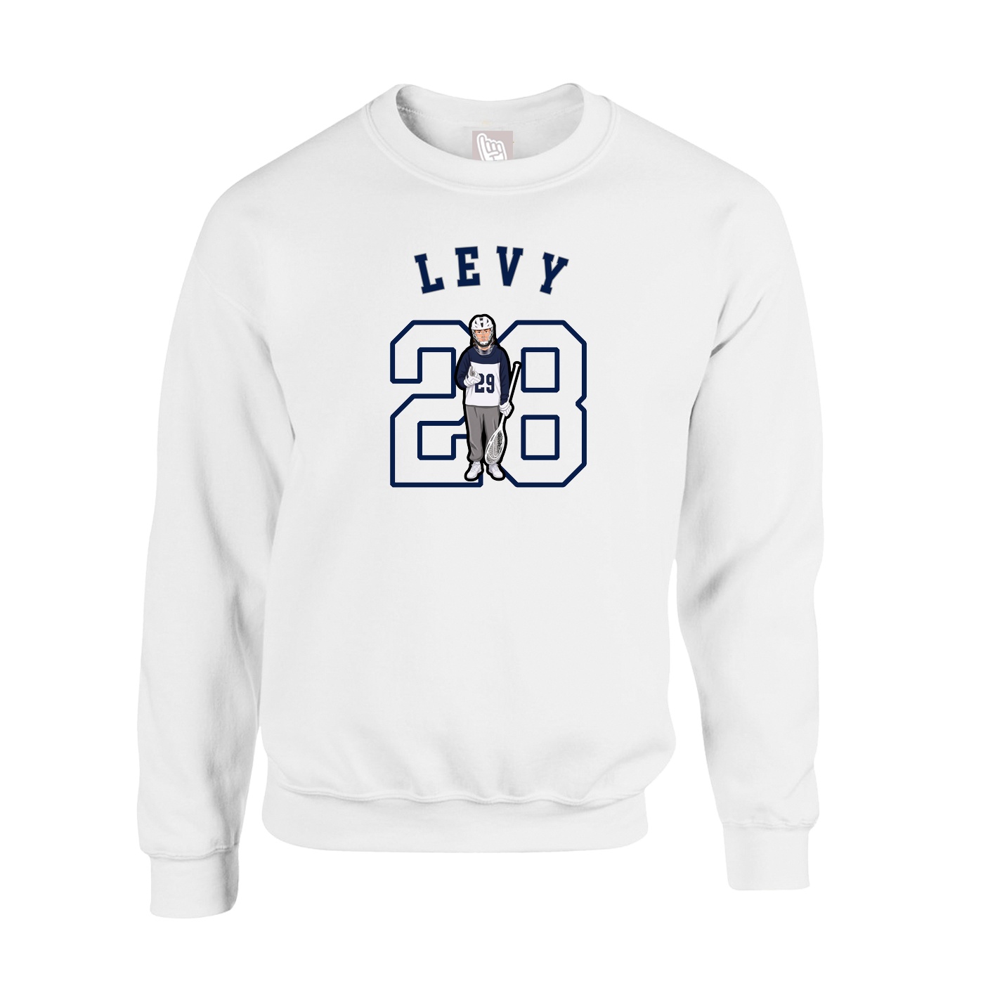 Fleece Crew — Shirsey Arch in White