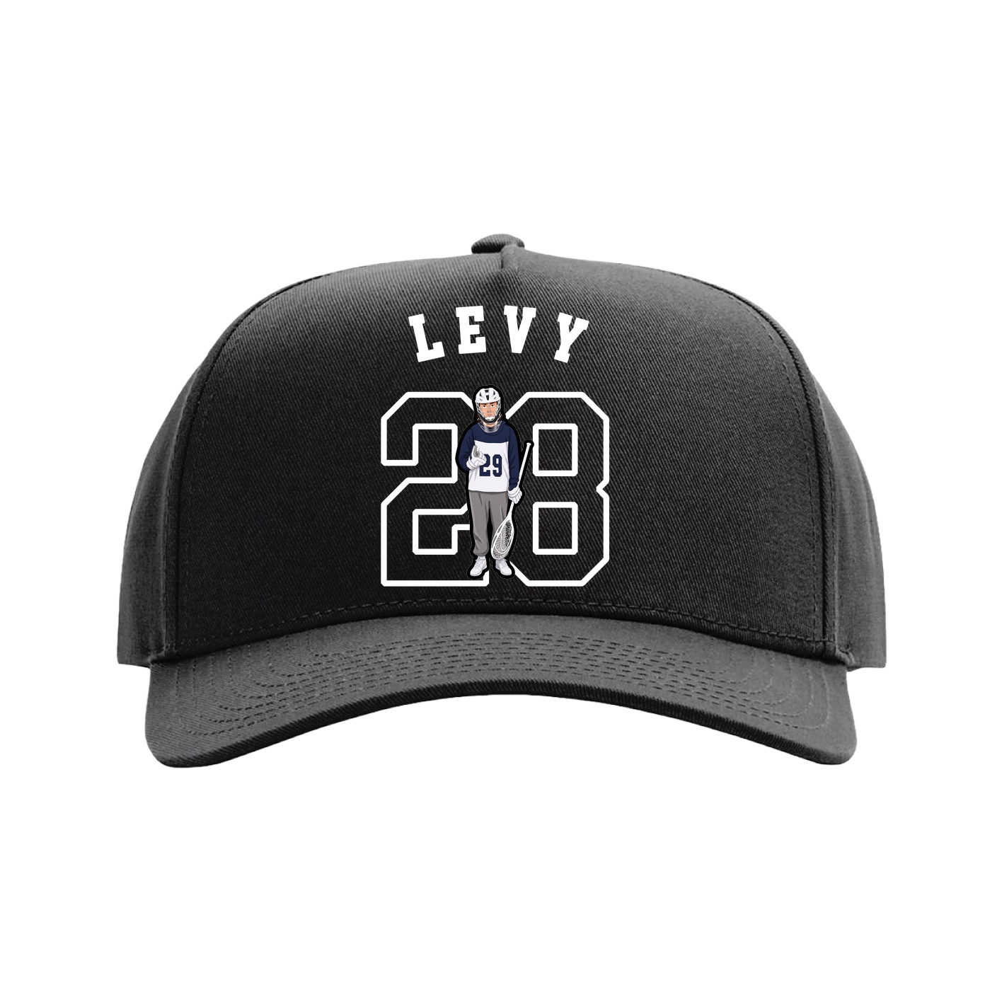 Full Fabric Five-Panel Champ Cap — Shirsey Arch in Black