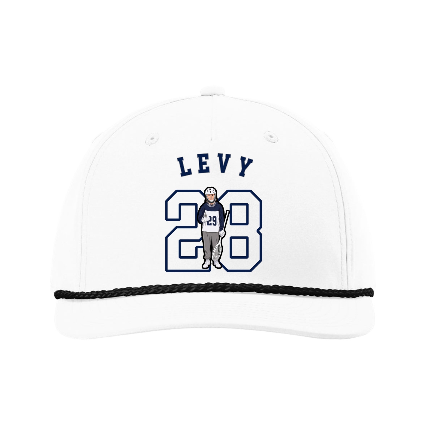 Five-Panel Classic Rope Cap — Shirsey Arch in White