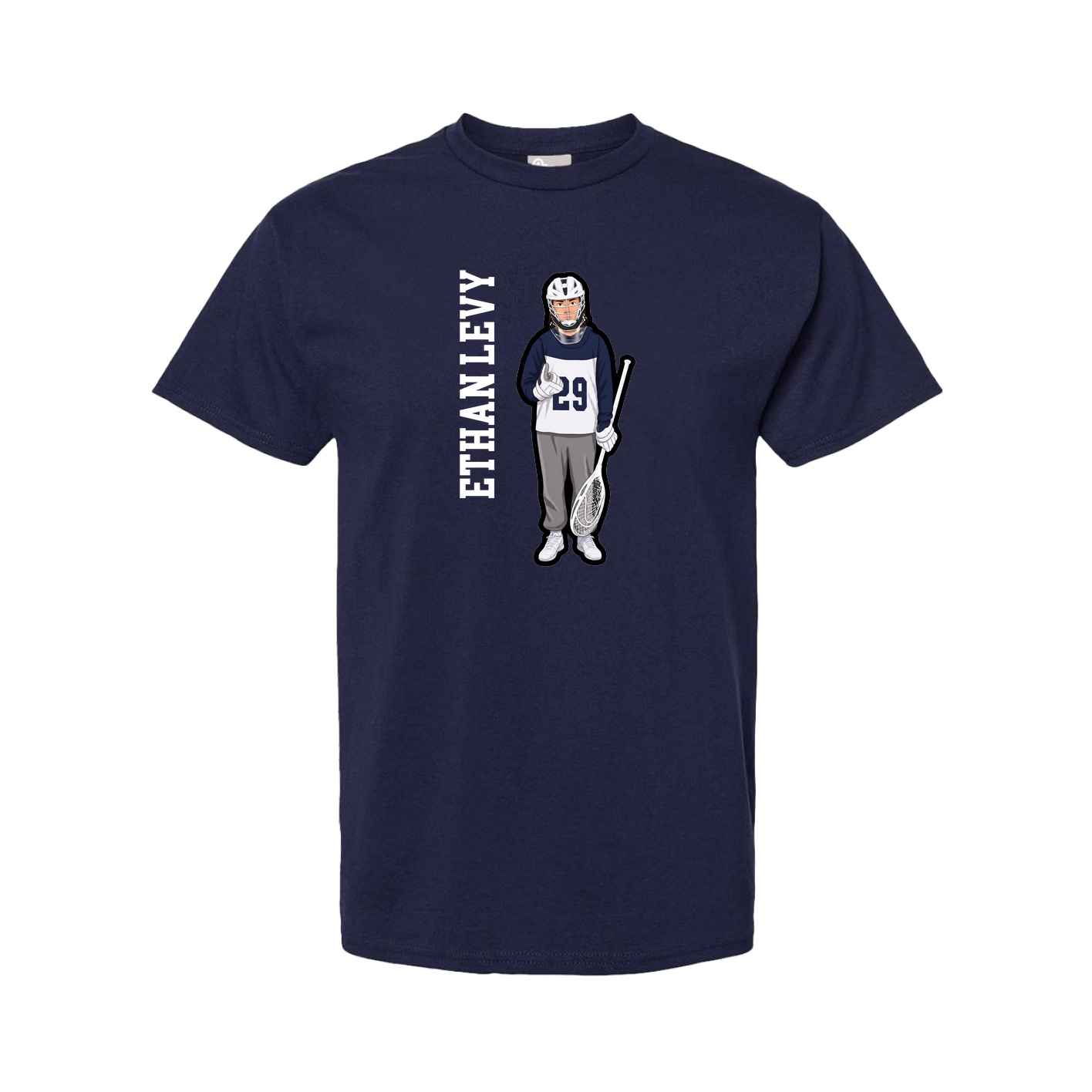 Tee — Name Vertical in Navy