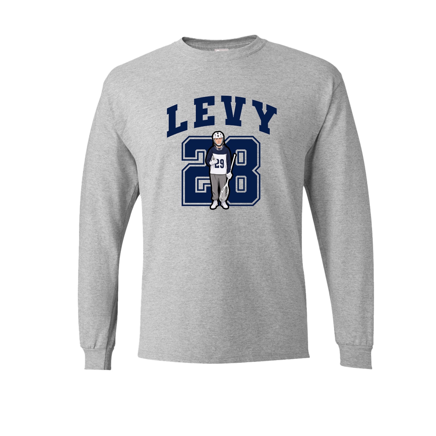 Long Sleeve Tee — Number in Grey