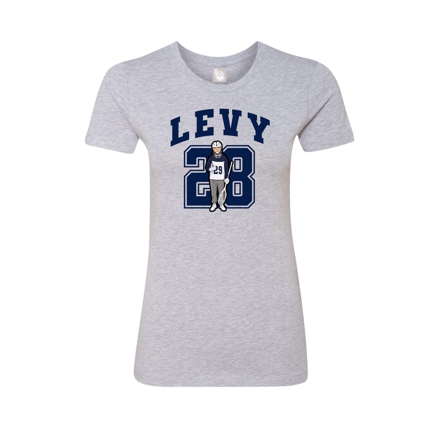 Fitted Women's Tee — Number in Grey