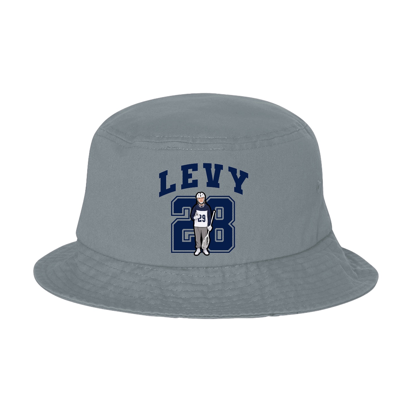 Bucket Cap — Number in Grey