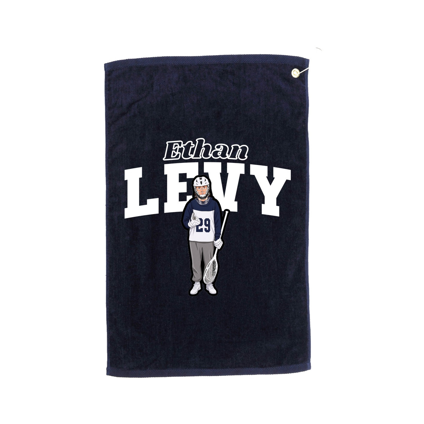 Golf Towel — Name Arch in Navy