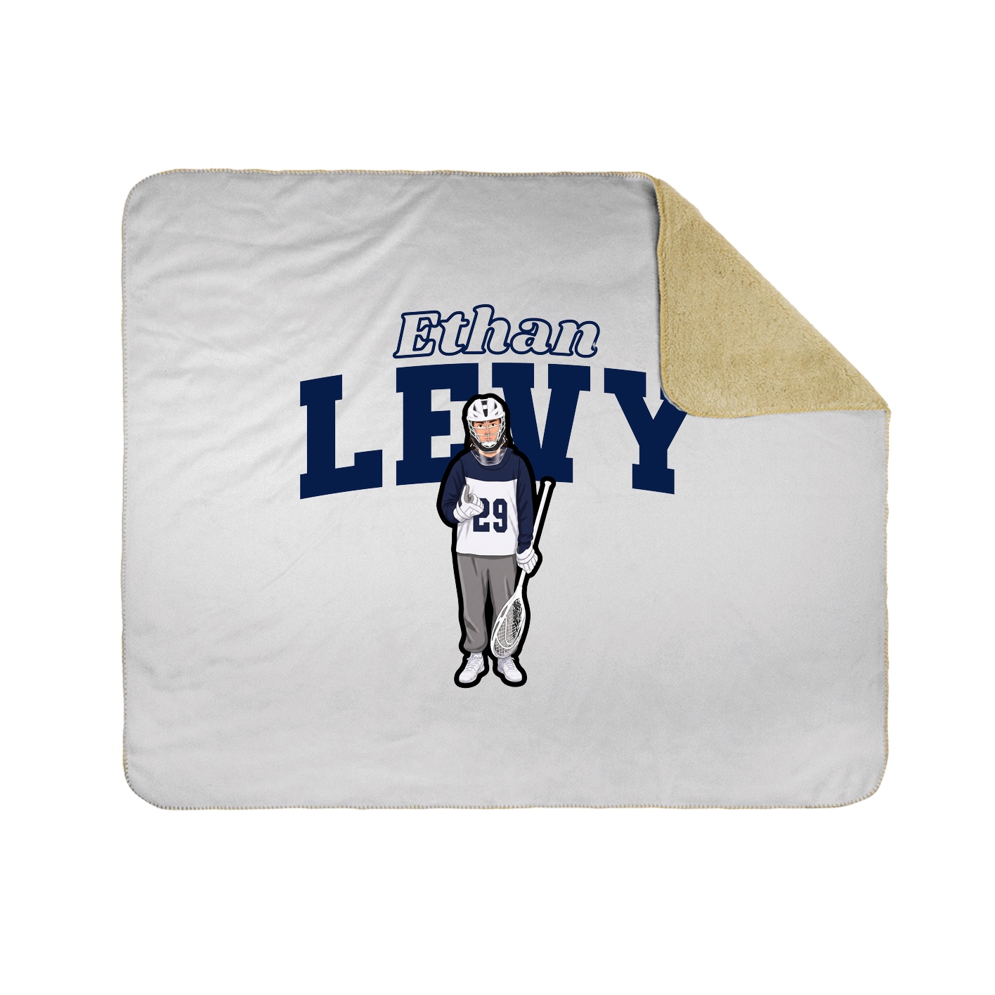 Throw Blanket — Name Arch in White