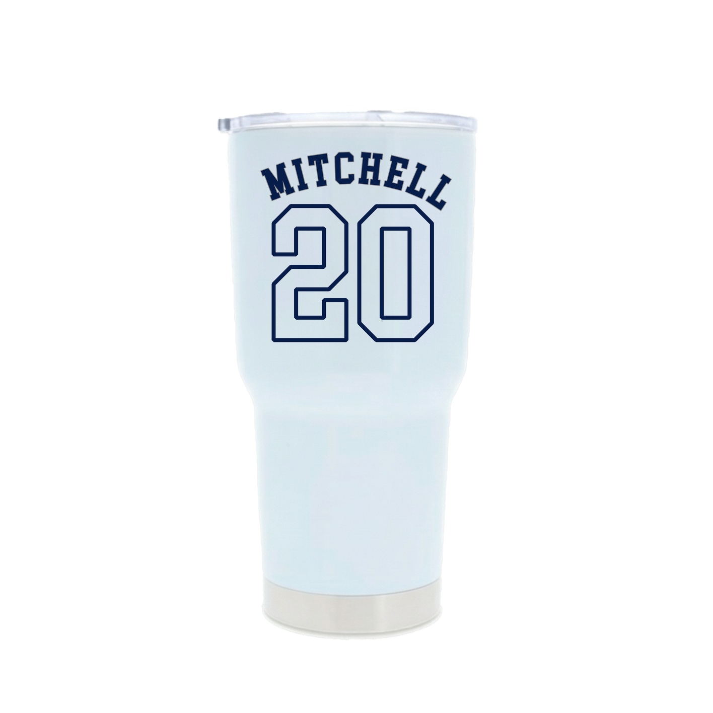 30oz Stainless Steel Tumbler — Shirsey Arch in White