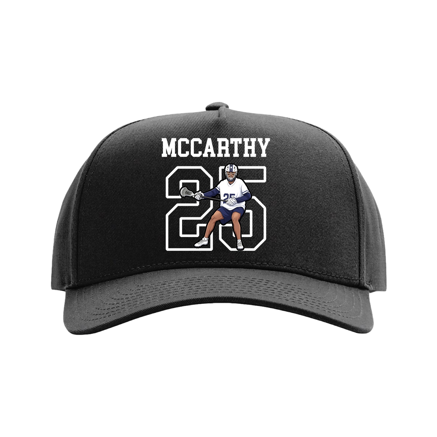 Full Fabric Five-Panel Champ Cap — Shirsey in Black