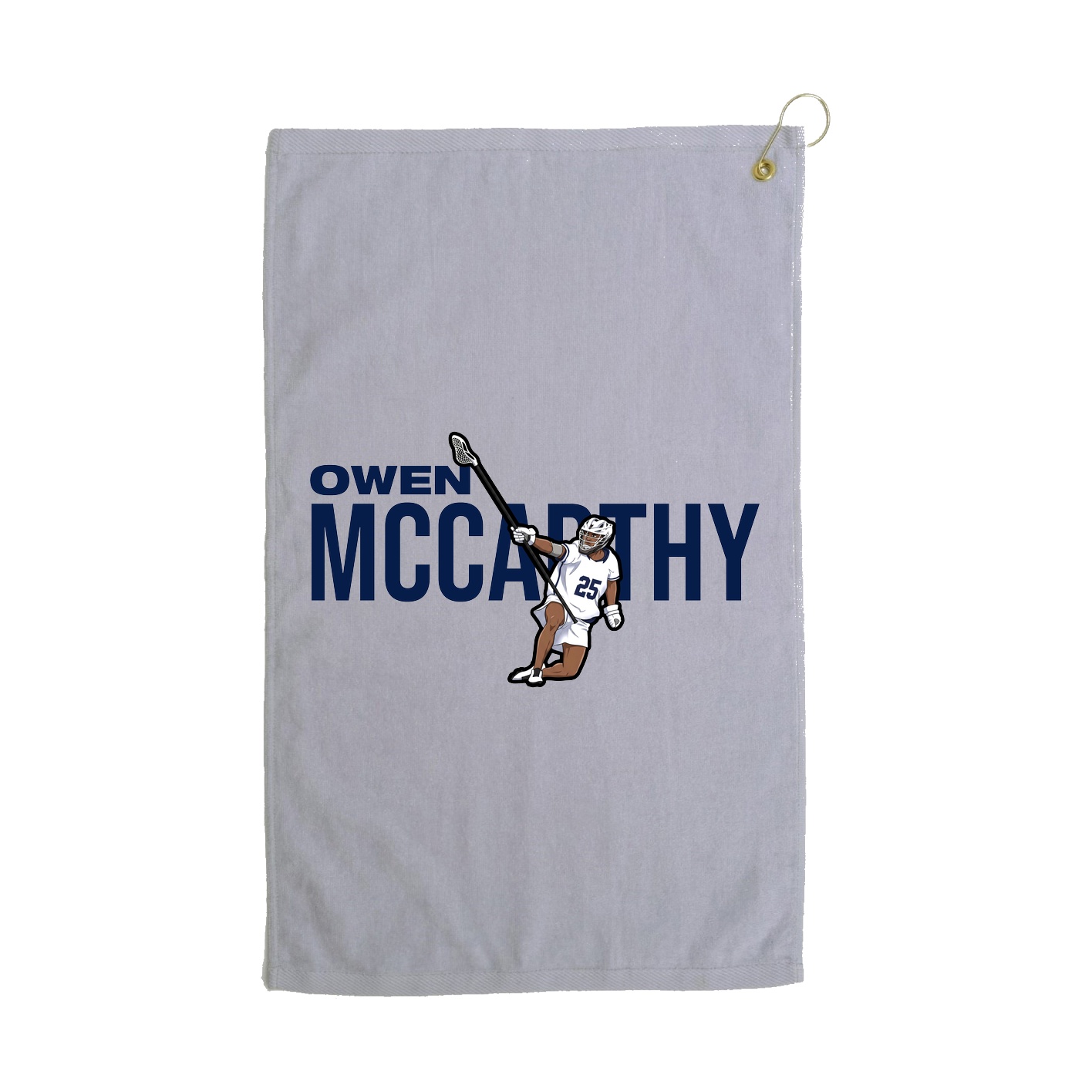 Golf Towel — Player Name in Grey