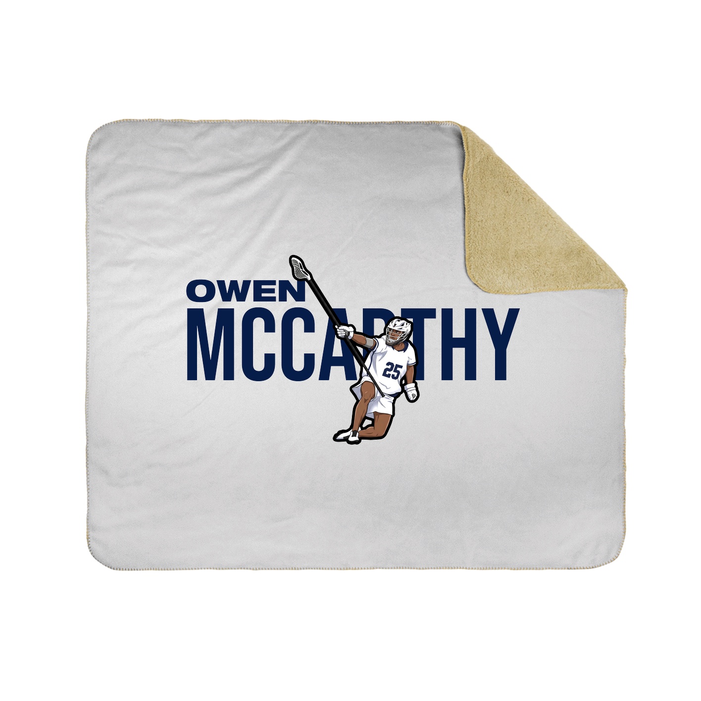 Throw Blanket — Player Name in White